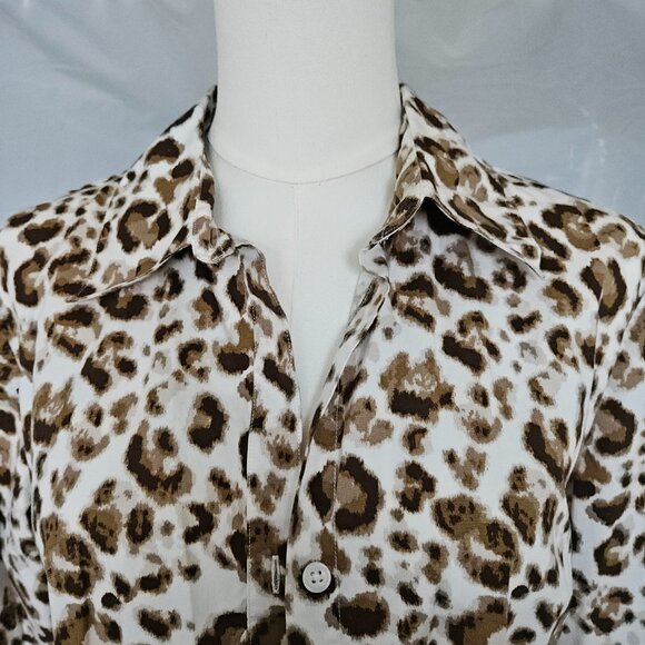 Kim Rogers Leopard Print Button-Front Jacket – Size L - Picture 3 of 8